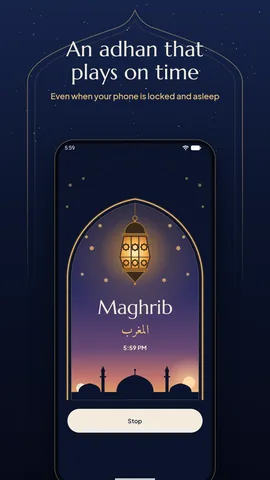 An adhan that plays on time