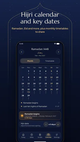 Hijri calendar and key dates
